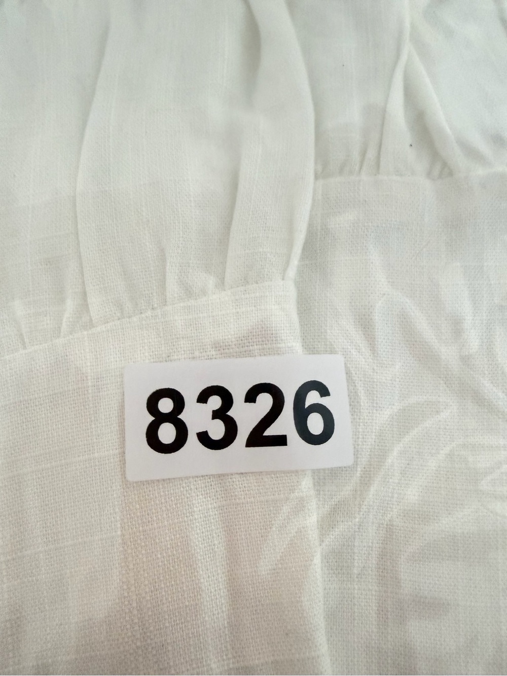 NIA White Linen Blend Tie Strap Maxi Dress Size Small Coastal Boho 8326 - Picture 11 of 11